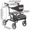 Excursion X20 Rollator Dimensions