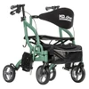 Fusion Rollator and Transport Chair Combo Green