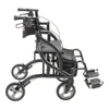 Fusion Rollator and Transport Chair Combo Adjusted