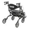 Fusion Rollator and Transport Chair Combo Back Angled