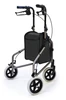 3-Wheel Cruiser Rollator Pewter Metallic Back View