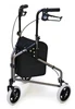 3-Wheel Cruiser Rollator Pewter Metallic Front View