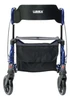 Lumex Hybrid LX Rollator Transport Chair Blue Front View