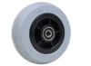 5" x 1.75" Pride Caster Wheel Assembly Black Plastic Rim Grey Tread