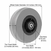 Quantum Q6 Edge 6 x 2" Caster Wheel Assembly Dimensions