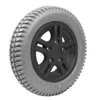 14x3" Quantum Drive Wheel Assembly Grey Tread Black Hub