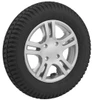 14x3" Complete Drive Wheel For Permobil Black