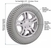 14x3" Complete Drive Wheel For Permobil Dimensions