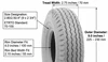 9 x 2 3/4" Sawtooth Tread Grey Tire Dimensions