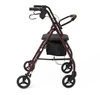 Medline Basic Steel Rollator Burgundy Side View