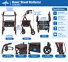 Medline Basic Steel Rollator Dimensions