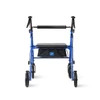 Medline Heavy-Duty Bariatric Rollator Blue Front View