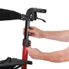 Medline Contemporary-Style Rollator Red Adjustable Frame