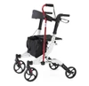 Medline Contemporary-Style Rollator White with Cane Holder