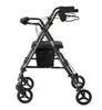 Medline Superlight Aluminum Rollator Blue Side View Left