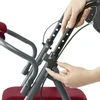 Medline Basic Steel Rollator with Microban Burgundy Upholstery Height Adjustable