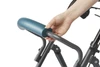 Medline Basic Steel Rollator with Microban Teal Upholstery Padded Backrest