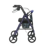 Medline Basic Steel Rollator with Microban Light Navy Upholstery