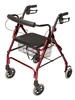Lumex Walkabout Lite Four-Wheel Rollator Red