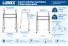 Lumex Imperial Collection Dual Release X-Wide Folding Walker Dimensions