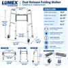 Lumex Dual Release Folding Walkers Dimensions