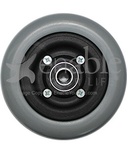 6" x 2" INVACARE Caster Wheel With Offset Bearings Urethane Wide Tire