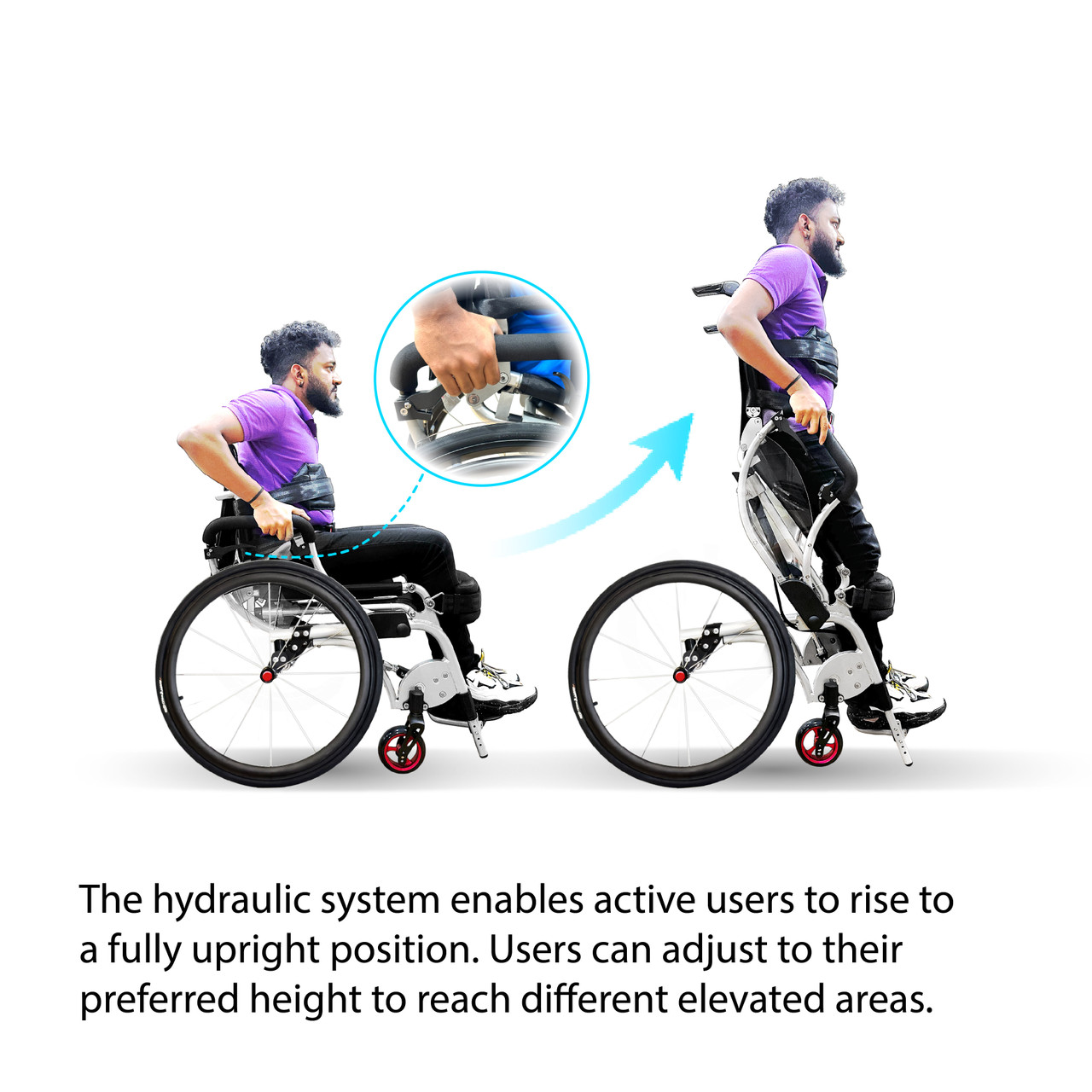 Leo II — The World's Lightest Standing Wheelchair)