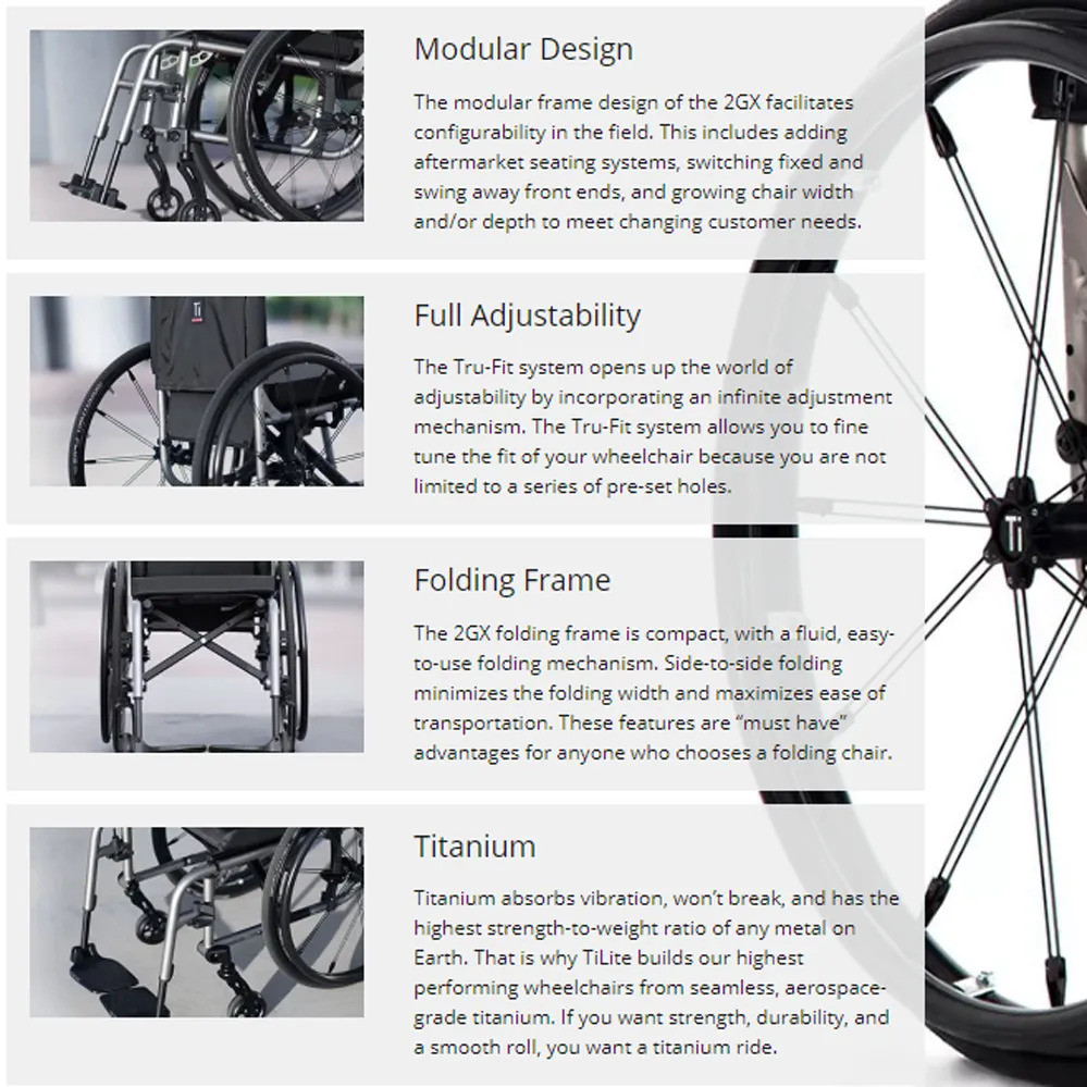 TiLite 2GX Folding Wheelchair