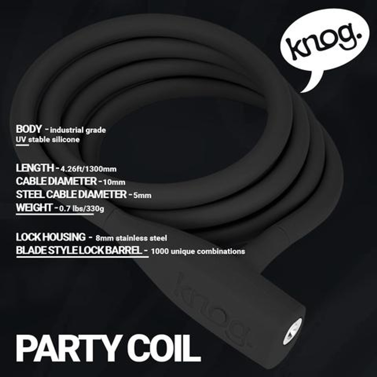 Party Coil Key Lock, By KNOG