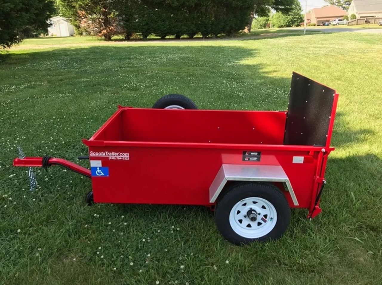 The ScootaTrailer Scooter and Power Wheelchair Trailer Back View