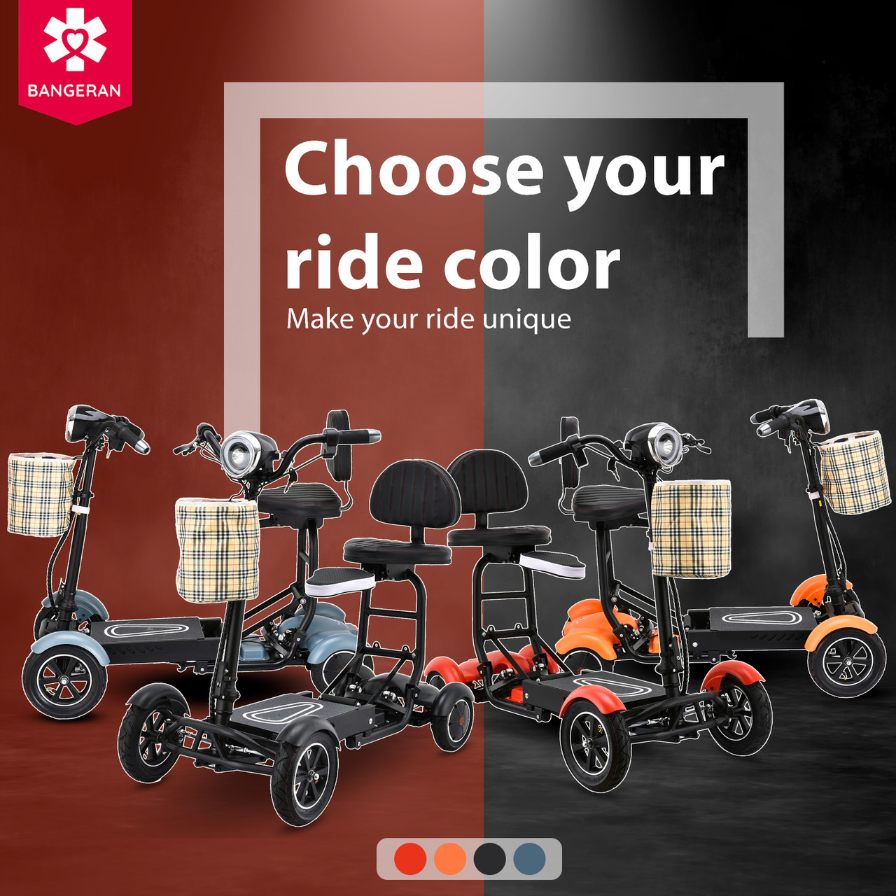 Dragon Mobile EX Foldable Mobility Scooter Colors Available