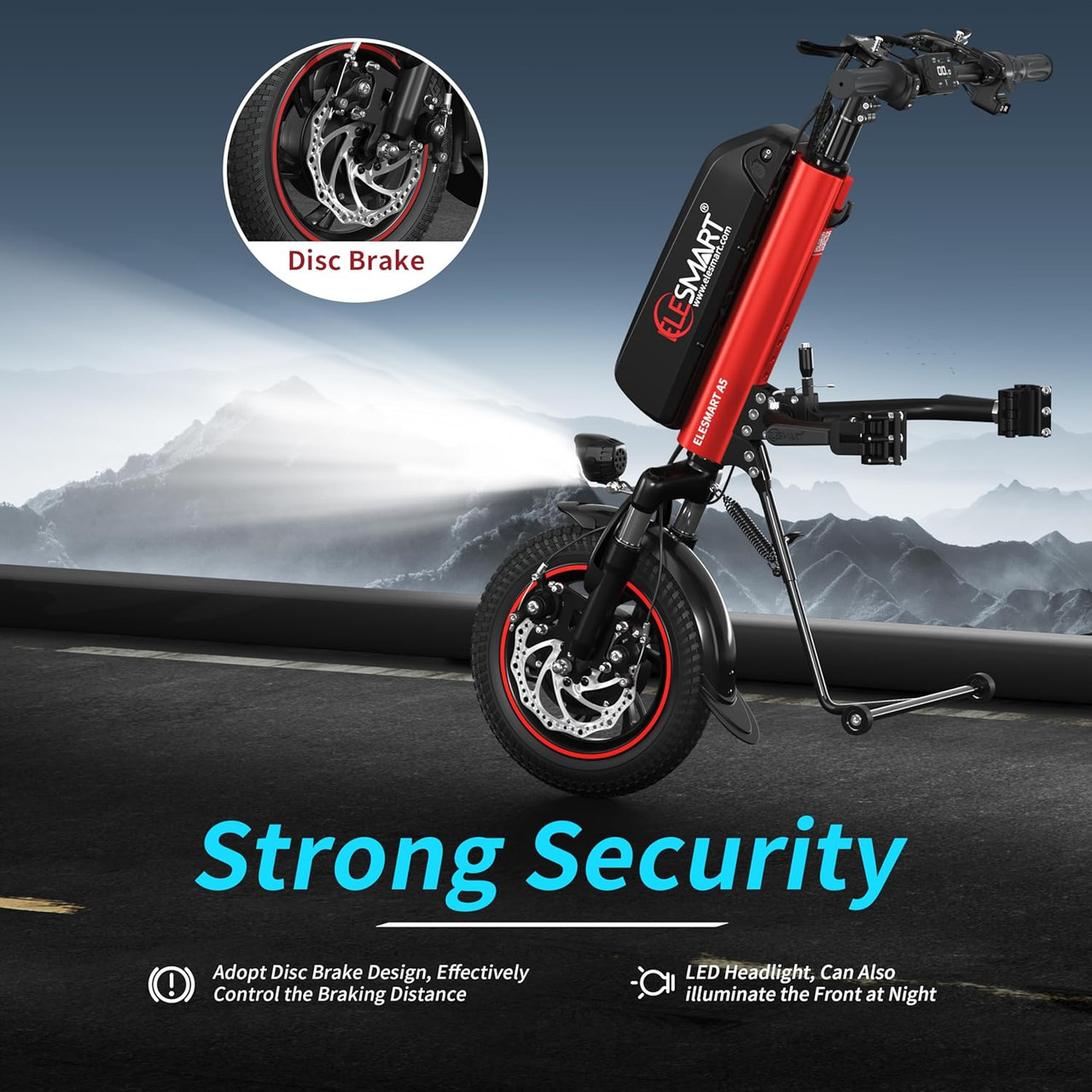 ELESMART A5 Electric Handcycle Attachment | Living Spinal