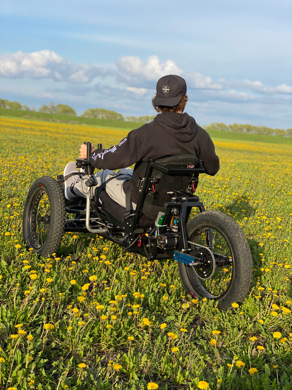 C5 Mobility  Liberty Rover used by a person with a C5 spinal injury 