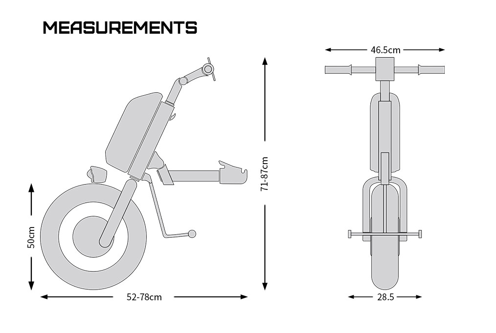 ELESMART A8 Electric Handcycle Attachment | Living Spinal