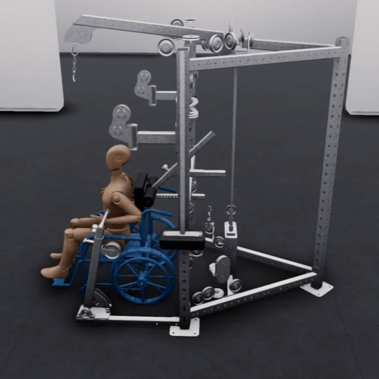 Equalizer 6000 Vintage wheelchair gym side