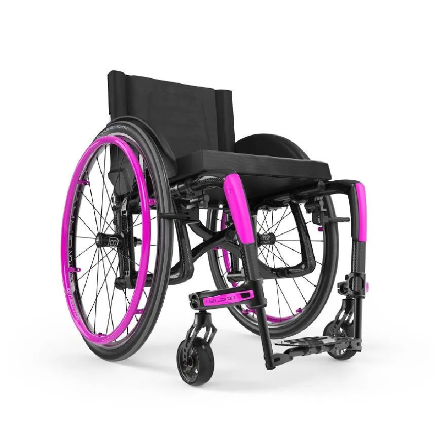 VELOCE Carbon Folding Wheelchair Purple
