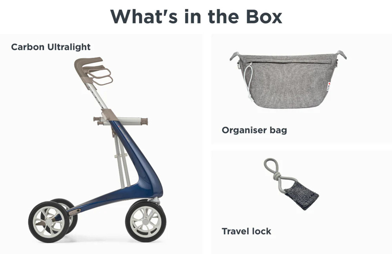  byACRE Carbon Ultralight Rollator What's in the box