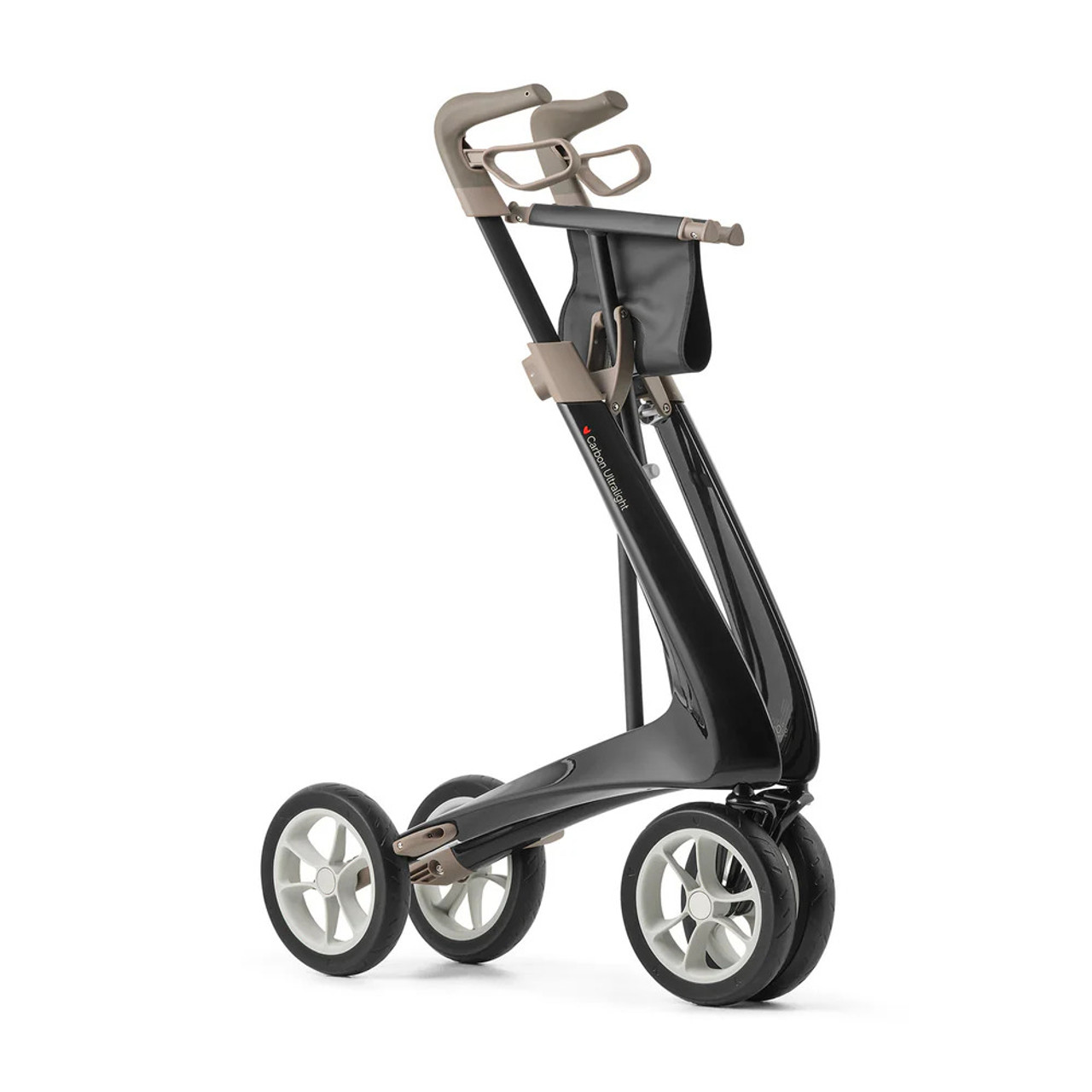  byACRE Carbon Ultralight Rollator Black Folded