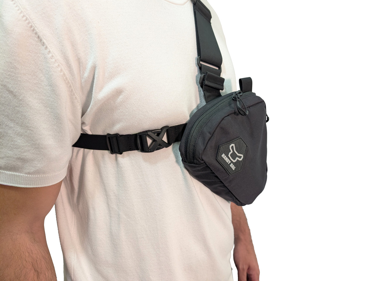 Urban Handgun Bag, by Handy Bag - Small- On the Body Sideview