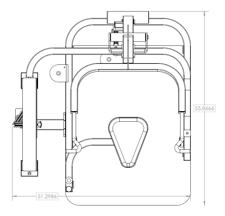Wheelchair Accessible Tricep Press by ProMaxima Top View