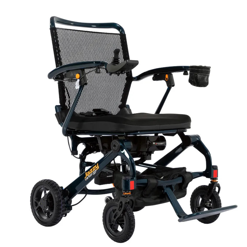 Jazzy Carbon 27 Lightweight Folding Power Wheelchair, by Pride