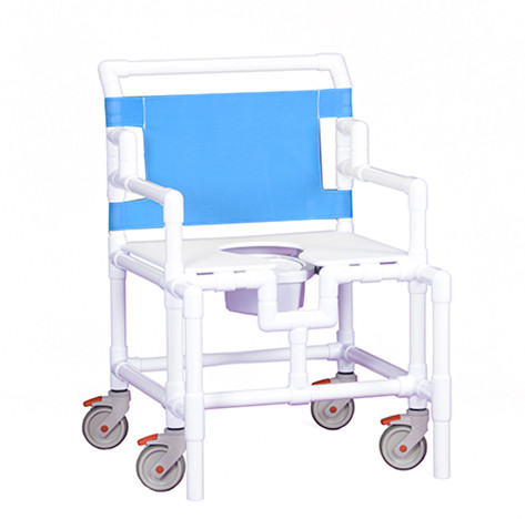 Bariatric Shower Bench Commode Blue