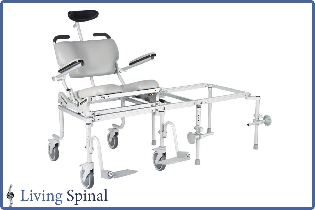 Nuprodx MC6200-Tilt Commode Chair Tub Access Slider Product Overview Living Spinal