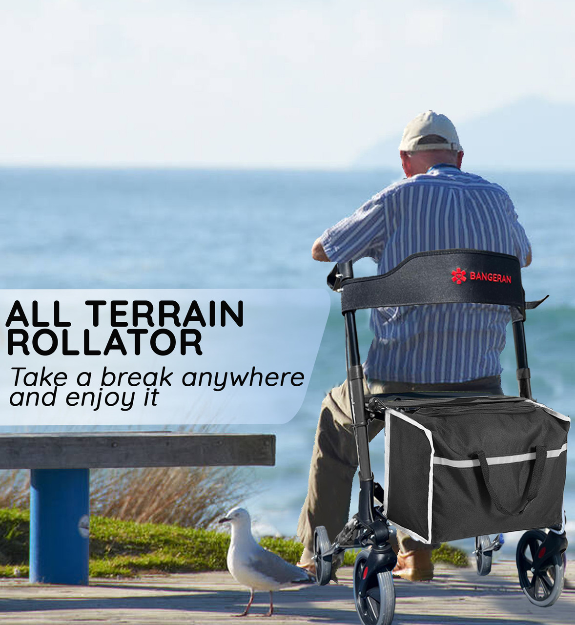 EasyCarry Mate Rollator Seating Use Gray