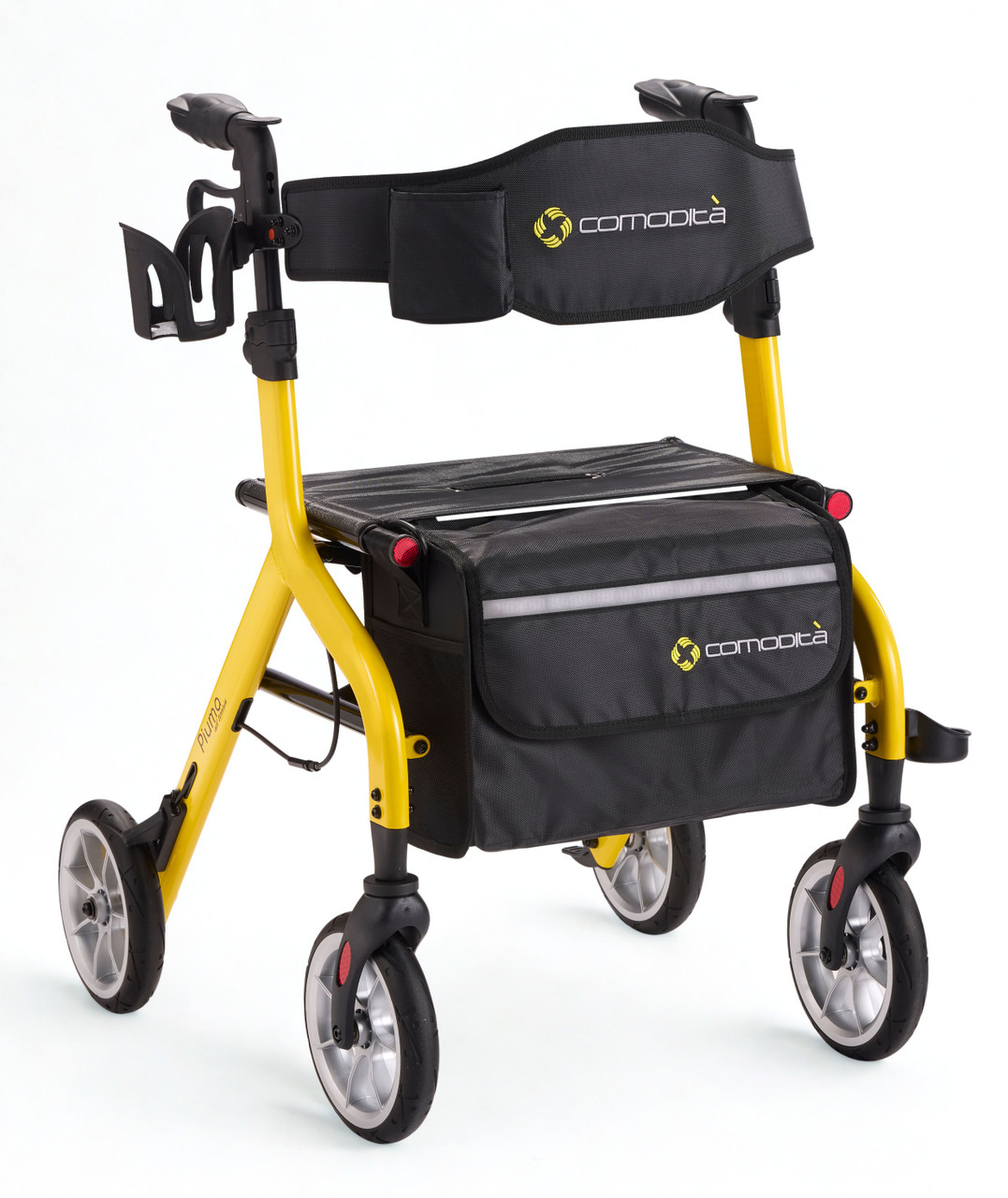 Piuma Ultra-Light Rollator Walker Modena Yellow Right