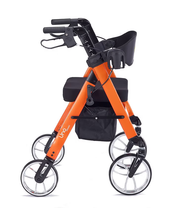 Uno Classic Rollator Metallic Orange Side