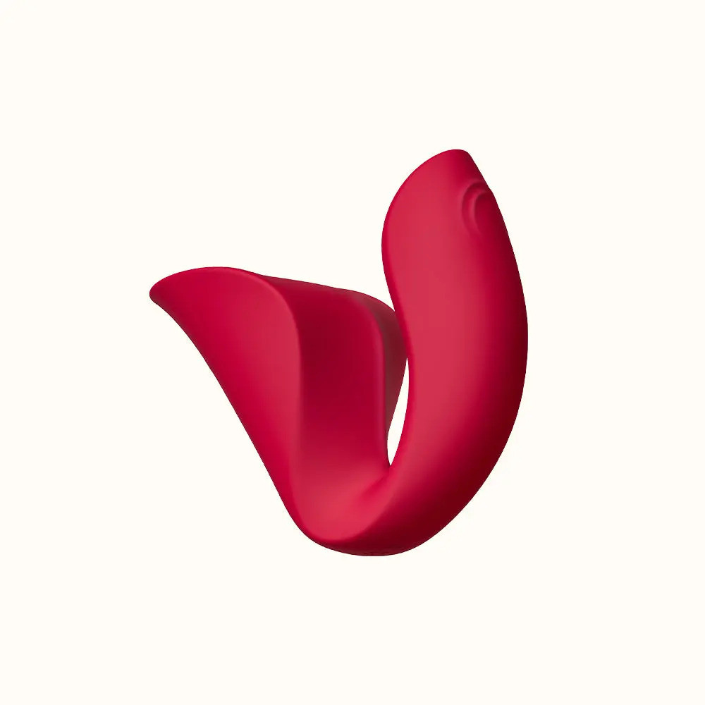 Ridge Vulva & G-Spot Tapping Vibrator Red
