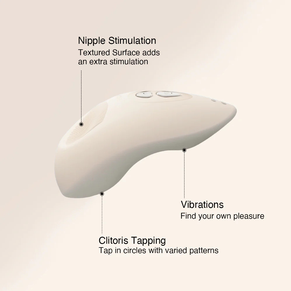 Tremble Clitoral Tapping Vibrator Nipple Stimulation White