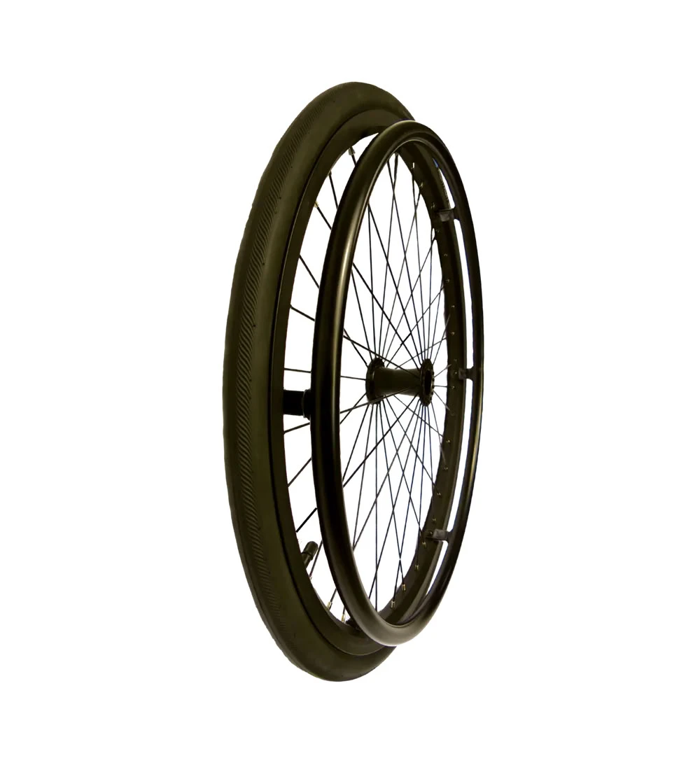 Perigon Spoked Wheelchair Wheel Black Aluminum