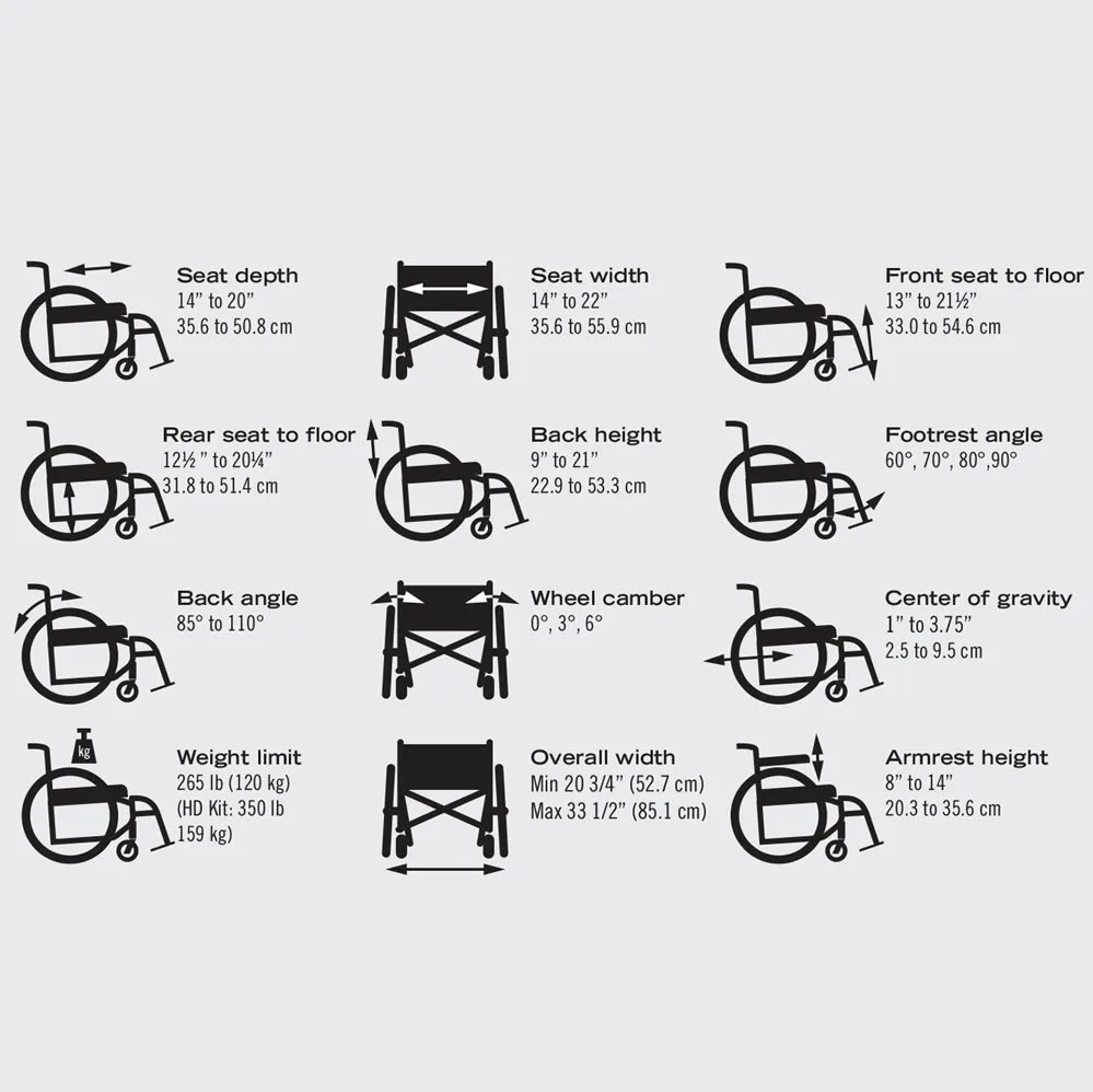 Helio A7 Aluminum Folding Wheelchair Angles